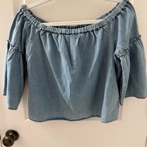 Madewell off the shoulder denim top